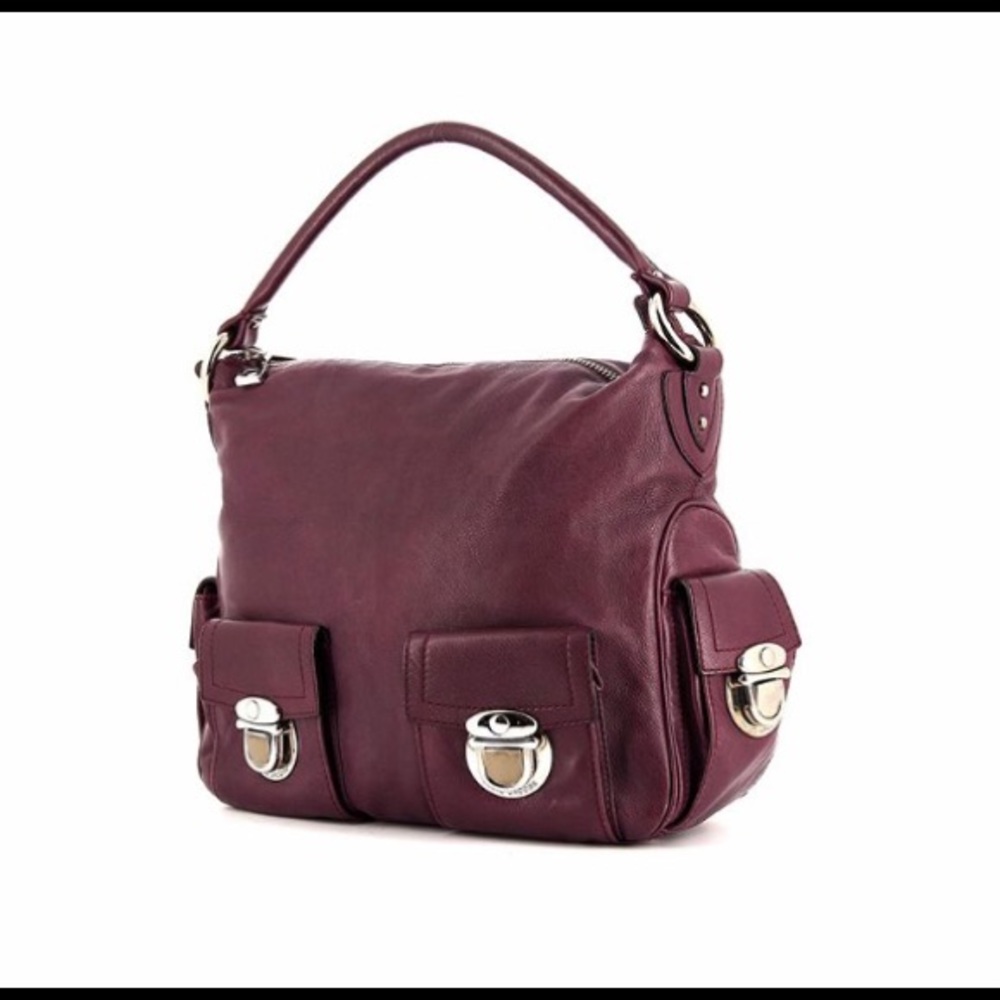Marc Jacobs Red Leather Large Size Multipocket Hobo/Shoulder Bag